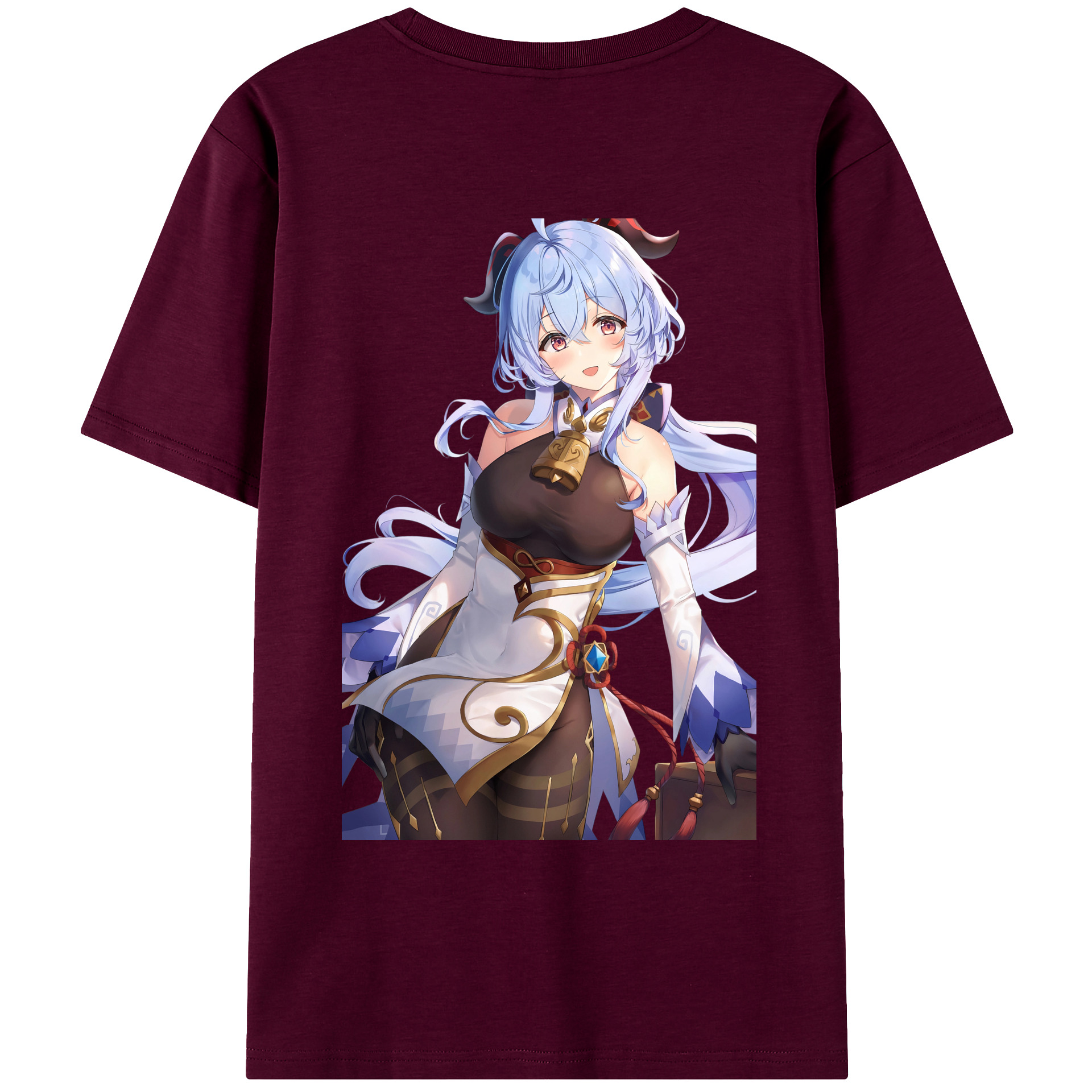 げんし神 甘雨 かんう genshin Ganyu レディース半袖Tシャツ(バックプリント)